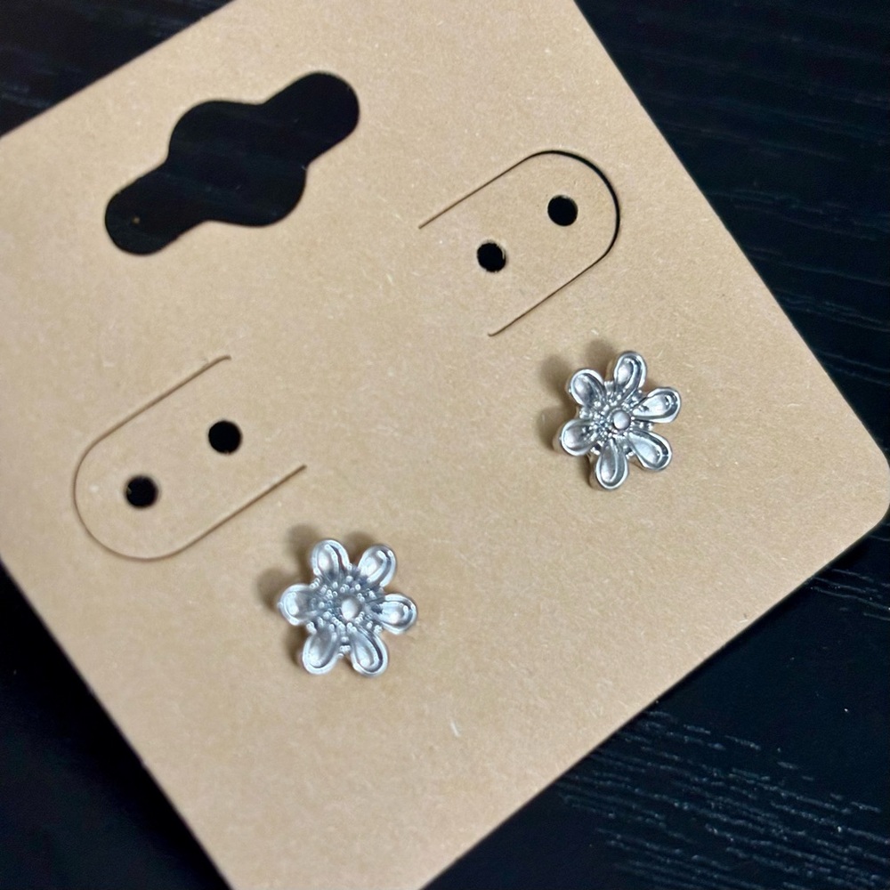 Maurices Silver Floral Stud Earrings